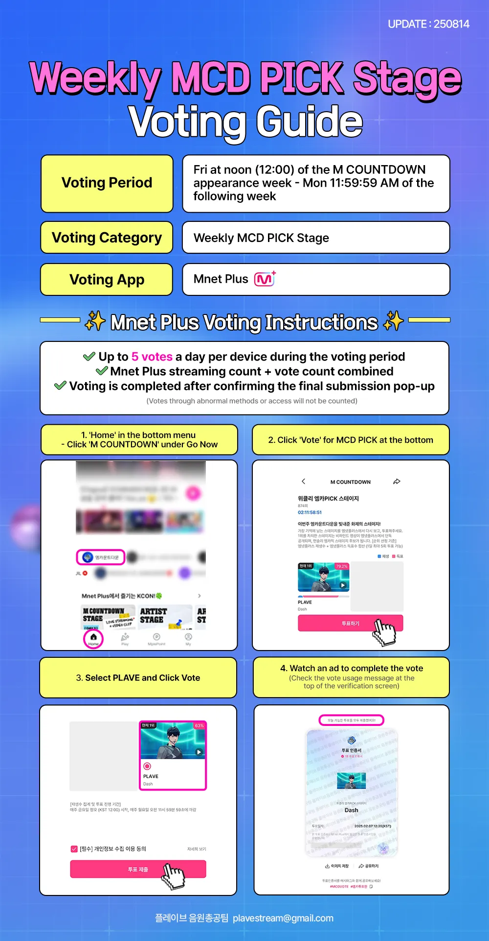 Mnet plus Broadcast guide