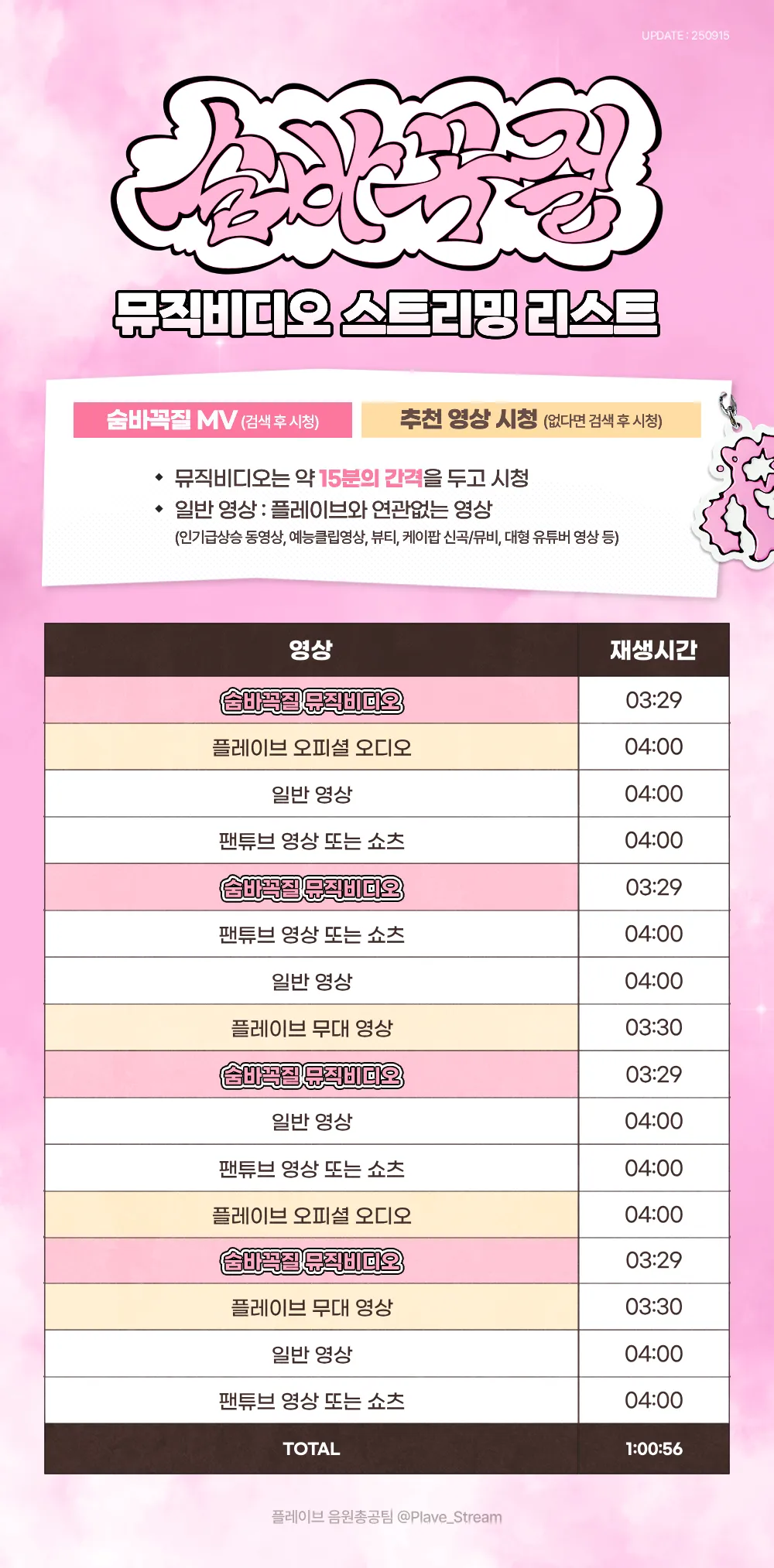 숨바꼭질 유튜브 스트리밍 리스트