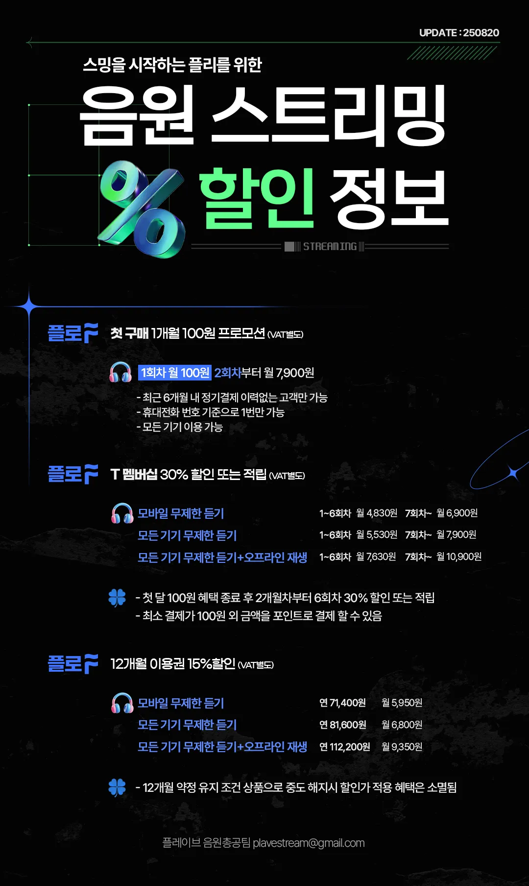 Music Streaming Discount Info