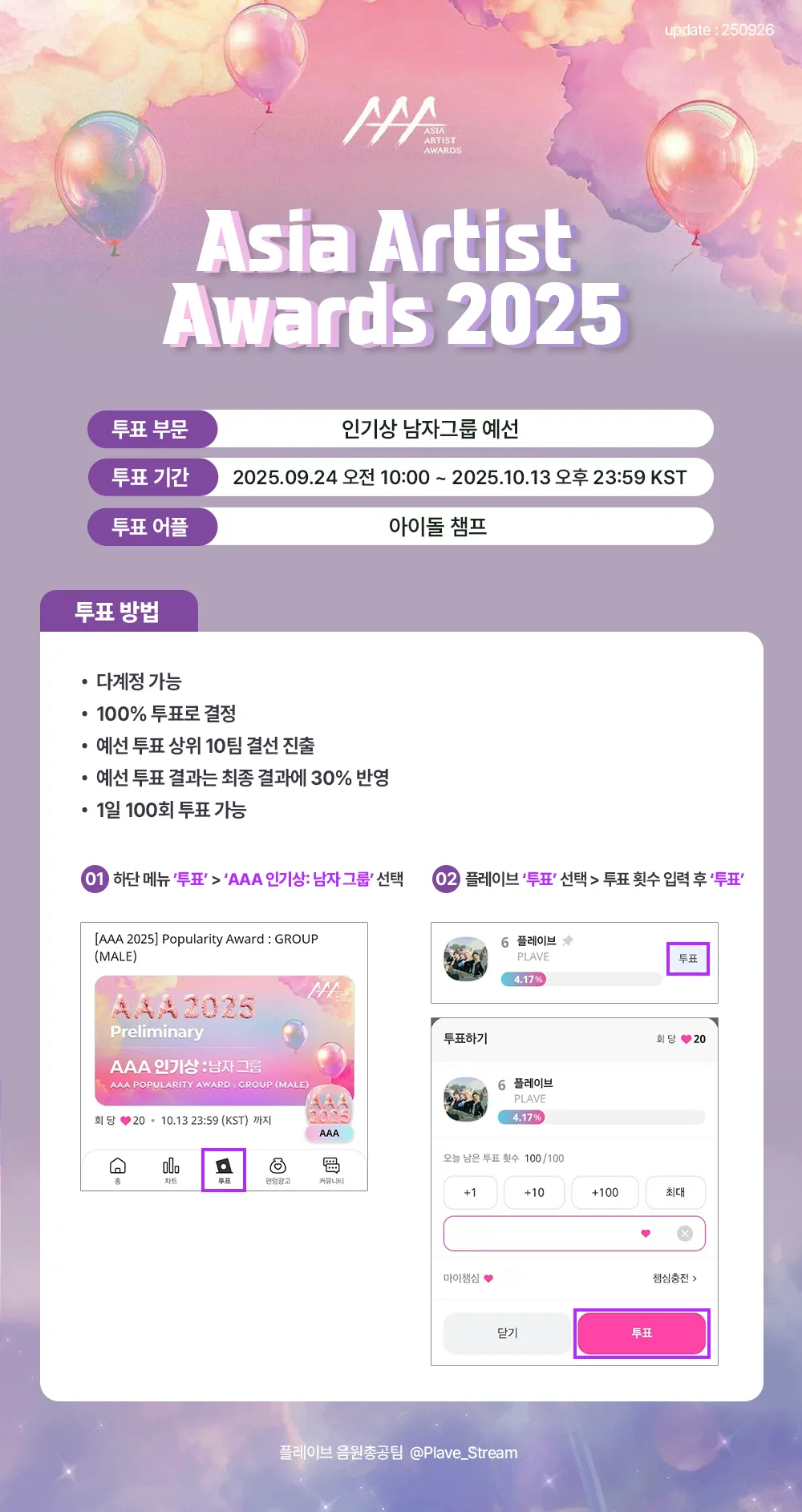 2025 AAA 인기상: 남자그룹